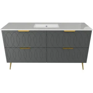 Sutherland House Vty 1500 Legs Centre WG Basin SilkSurface UC Top by Timberline, a Vanities for sale on Style Sourcebook