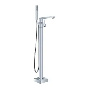 Platz Floor Bath Mixer With Hand Held Shower Chrome by Haus25, a Bathroom Taps & Mixers for sale on Style Sourcebook