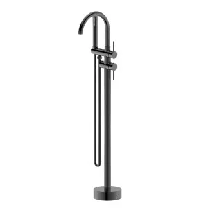 Misha Floor Mounted Bath Mixer w Shower Gun Metal (BKM216F) by Haus25, a Bathroom Taps & Mixers for sale on Style Sourcebook