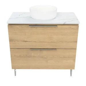 Hunter Plus Vanity On Legs 900 Centre WG Basin SilkSurface AC Top by Timberline, a Vanities for sale on Style Sourcebook