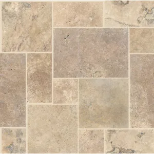 Travertine Almond Blend Tumbled French Pattern by Beaumont Tiles, a Natural Stone Tiles for sale on Style Sourcebook