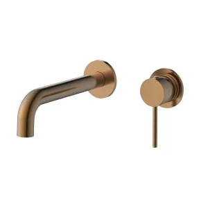 Misha Wall Basin Set Curved 190 Brushed Copper by Haus25, a Bathroom Taps & Mixers for sale on Style Sourcebook