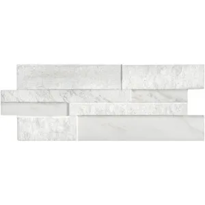 Marmi Marble White Textured Tile by Beaumont Tiles, a Outdoor Tiles & Pavers for sale on Style Sourcebook