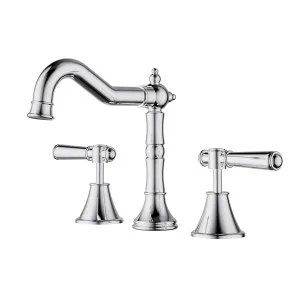 Clasico 3 Piece Basin Set Chrome by Ikon, a Bathroom Taps & Mixers for sale on Style Sourcebook