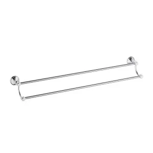 Clasico Double  Towel Rail 600 Chrome by Ikon, a Towel Rails for sale on Style Sourcebook