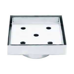 Haus 25 Tile Insert 106x106x80mm Chrome by Haus25, a Shower Grates & Drains for sale on Style Sourcebook