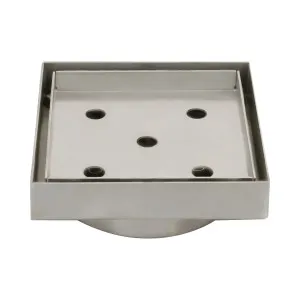 Haus 25 Tile Insert 106x106x100mm Brushed Nickel by Haus25, a Shower Grates & Drains for sale on Style Sourcebook