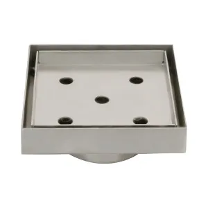 Haus 25 Tile Insert 106x106x80mm Brushed Nickel by Haus25, a Shower Grates & Drains for sale on Style Sourcebook