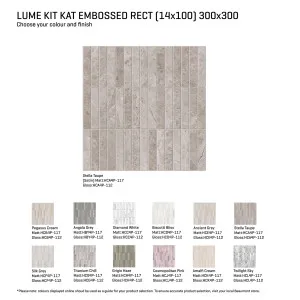 Lume Kitkat Embossed Tile by Beaumont Tiles, a Mosaic Tiles for sale on Style Sourcebook