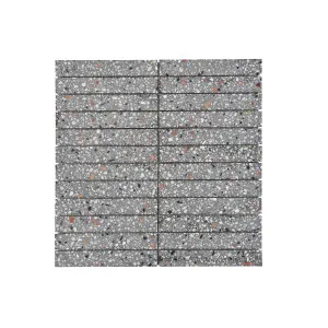 Venice  Dark Grey Terrazzo Natural Product Finger Honed Mosaic by Beaumont Tiles, a Terrazzo Look Tiles for sale on Style Sourcebook