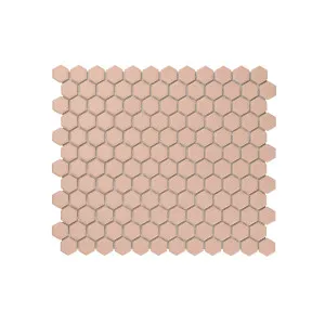 Regency Blush Hexagon Textured Mosaic Tile by Beaumont Tiles, a Outdoor Tiles & Pavers for sale on Style Sourcebook