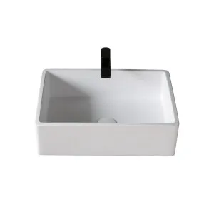 Devon Vessel Basin Stone 500x370 Matte White by Kaskade Stone, a Basins for sale on Style Sourcebook