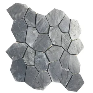 Flagstone Slate Natural Product Crazypave Onyx Structured Mosaic (Crate 5m2) by Beaumont Tiles, a Mosaic Tiles for sale on Style Sourcebook