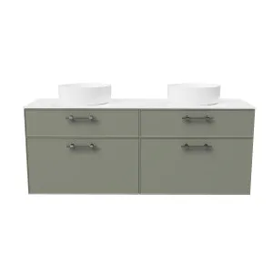 Clare Vanity Wall Hung 1500 Double WG Basins SilkSurface AC Top by Timberline, a Vanities for sale on Style Sourcebook