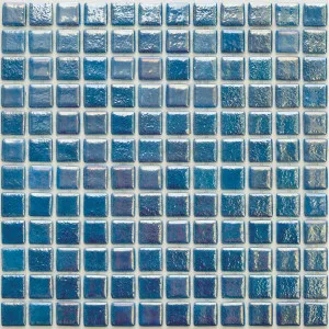 Balmoral Teal Blue Glass Natural Product Pearl Gloss Mosaic by Beaumont Tiles, a Mosaic Tiles for sale on Style Sourcebook