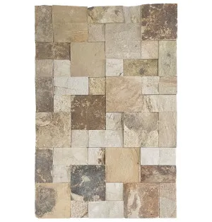 Stone Wall Yellow Sandstone Natural Product Roughcut Structured Matt (Pkt6 ) by Beaumont Tiles, a Marble Look Tiles for sale on Style Sourcebook