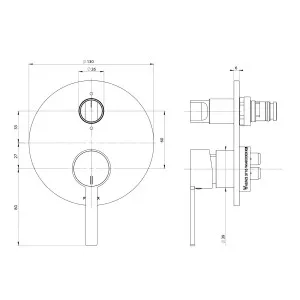 Lexi MKII SwitchMix Shower/Bath Diverter Mixer Trim Kit Chrome by PHOENIX, a Bathroom Taps & Mixers for sale on Style Sourcebook