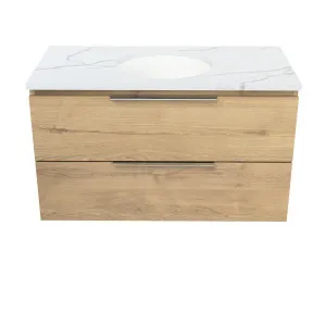 Hunter Plus Vanity Wall Hung 900 Centre WG Basin SilkSurface UC Top by Timberline, a Vanities for sale on Style Sourcebook