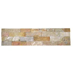 Stone Wall Slate Natural Product Chunky Golden Yellow Structured Panel (Pkt4) by Beaumont Tiles, a Marble Look Tiles for sale on Style Sourcebook