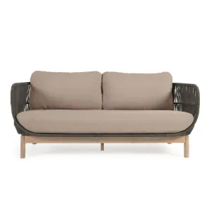 Catalina 3 seater sofa made with green cord and solid acacia wood, 170 cm FSC 100% by Kave Home, a Outdoor Sofas for sale on Style Sourcebook