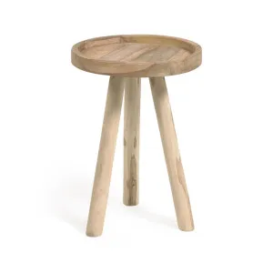 Glenda round solid teak wood side table, Ø 35 cm by Kave Home, a Side Table for sale on Style Sourcebook