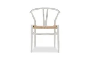 Wishbone Dining Chair, White/Natural, by Lounge Lovers by Lounge Lovers, a Dining Chairs for sale on Style Sourcebook