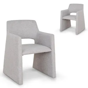 Set of 2 - Marko Fabric Dining Chair - Spec Cloud Grey by Interior Secrets - AfterPay Available by Interior Secrets, a Dining Chairs for sale on Style Sourcebook