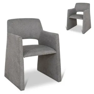 Set of 2 - Marko Fabric Dining Chair - Spec Grey by Interior Secrets - AfterPay Available by Interior Secrets, a Dining Chairs for sale on Style Sourcebook