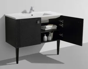 Bel Bagno Atria Neo Black Pattern 850mm Single Bowl Freestanding Vanity and Basin by Bel Bagno, a Vanities for sale on Style Sourcebook