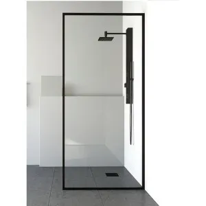 Covey Framed Walk In Shower Screen Glass Black by Covey, a Shower Screens & Enclosures for sale on Style Sourcebook