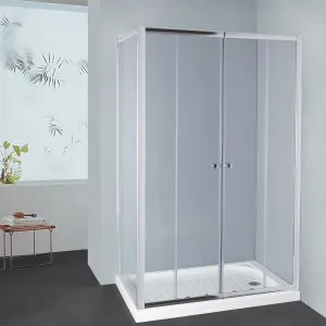 Covey Square Semiframeless Double Sliding Door Chrome by Covey, a Shower Screens & Enclosures for sale on Style Sourcebook