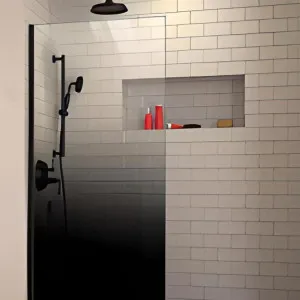 Covey Dark Glass Fixed Panel With Wall Channel Glass by Covey, a Shower Screens & Enclosures for sale on Style Sourcebook