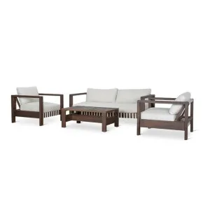 Ex Display - Armani 4pcs Outdoor Lounge Set - Royal Sand by Interior Secrets - AfterPay Available by Interior Secrets, a Outdoor Sofa Sets for sale on Style Sourcebook