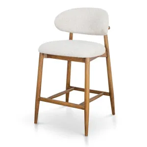 Heizer 65cm Walnut Bar Stool - Coastal Beige by Interior Secrets - AfterPay Available by Interior Secrets, a Bar Stools for sale on Style Sourcebook