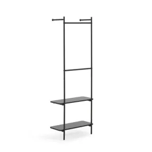 Galatia melamine and metal clothes rail with black finish 60 x 162 cm by Kave Home, a Coat & Hat Racks for sale on Style Sourcebook