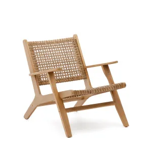 Grignoon chair, made from solid acacia wood and woven wicker FSC 100% by Kave Home, a Outdoor Chairs for sale on Style Sourcebook