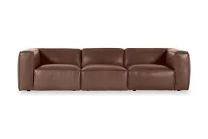 Linden Leather 4 Seat Sofa, Phoenix Coffee, by Lounge Lovers by Lounge Lovers, a Sofas for sale on Style Sourcebook