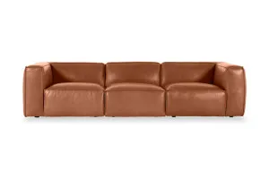 Linden Leather 4 Seat Sofa, Phoenix Saddle, by Lounge Lovers by Lounge Lovers, a Sofas for sale on Style Sourcebook