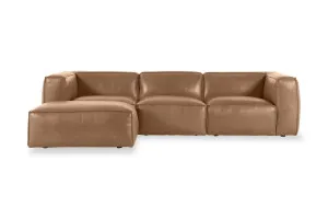 Linden Leather Left Chaise Sofa, Brown, by Lounge Lovers by Lounge Lovers, a Sofas for sale on Style Sourcebook