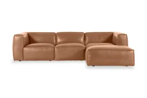 Linden Leather Right Chaise Sofa, Brown, by Lounge Lovers by Lounge Lovers, a Sofas for sale on Style Sourcebook