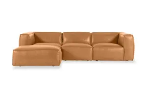 Linden Leather Left Chaise Sofa, Phoenix Tan, by Lounge Lovers by Lounge Lovers, a Sofas for sale on Style Sourcebook