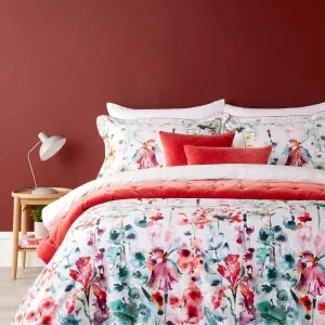 Christy Iris Garden Cotton Printed Multi Quilt Cover Set by null, a Quilt Covers for sale on Style Sourcebook