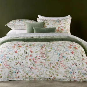 Christy Stems Jade Cotton Printed Multi Quilt Cover Set by null, a Quilt Covers for sale on Style Sourcebook