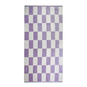 Cotton Beach Checka Lavender Beach Towel by null, a Outdoor Accessories for sale on Style Sourcebook