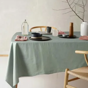 Vintage Design Helm Linen Cotton Green Tablecloth by null, a Table Cloths & Runners for sale on Style Sourcebook