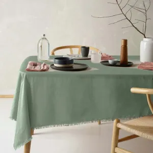 Vintage Design Gypsy Linen Cotton Green Tablecloth by null, a Table Cloths & Runners for sale on Style Sourcebook