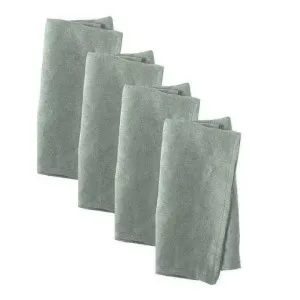 Vintage Design Helm Linen Cotton Green Napkin Set of 4 by null, a Napkins for sale on Style Sourcebook