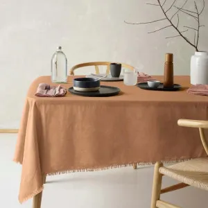 Vintage Design Gypsy Linen Cotton Terracota Tablecloth by null, a Table Cloths & Runners for sale on Style Sourcebook