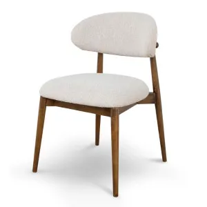 Heizer Walnut Dining Chair - Coastal Beige by Interior Secrets - AfterPay Available by Interior Secrets, a Dining Chairs for sale on Style Sourcebook