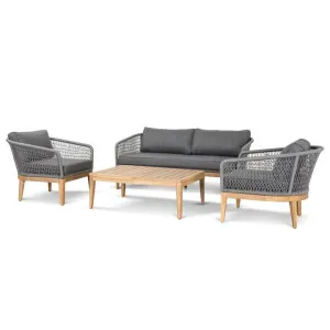 Nafisa 4pcs Outdoor Lounge Set - Grey by Interior Secrets - AfterPay Available by Interior Secrets, a Outdoor Sofa Sets for sale on Style Sourcebook